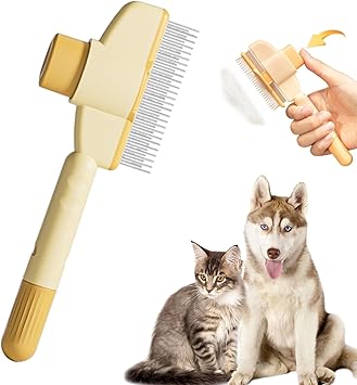 Brosse de toilettage auto-nettoyante