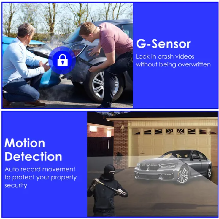 Triple-channel 1080P Dashcam with Phone Holder KageShop